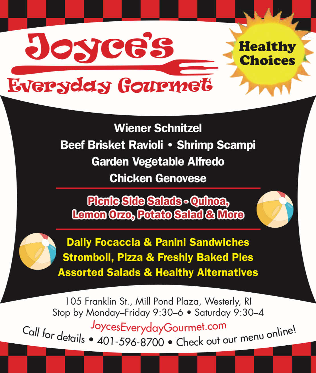 Joyces Everyday Gourmet Weekly Specials