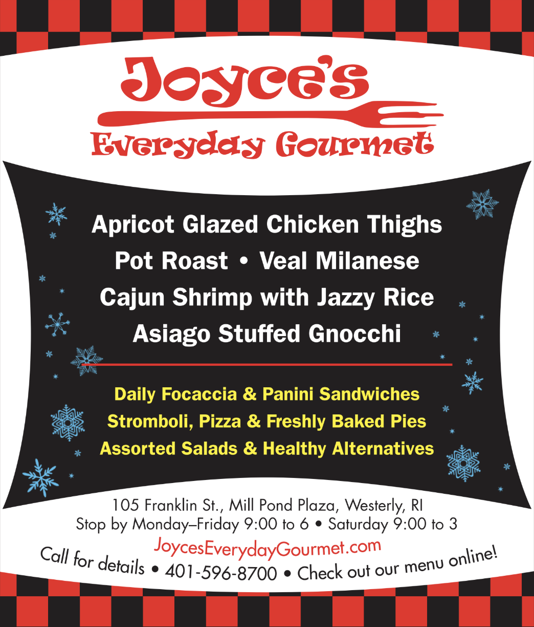 Joyces Everyday Gourmet Weekly Specials